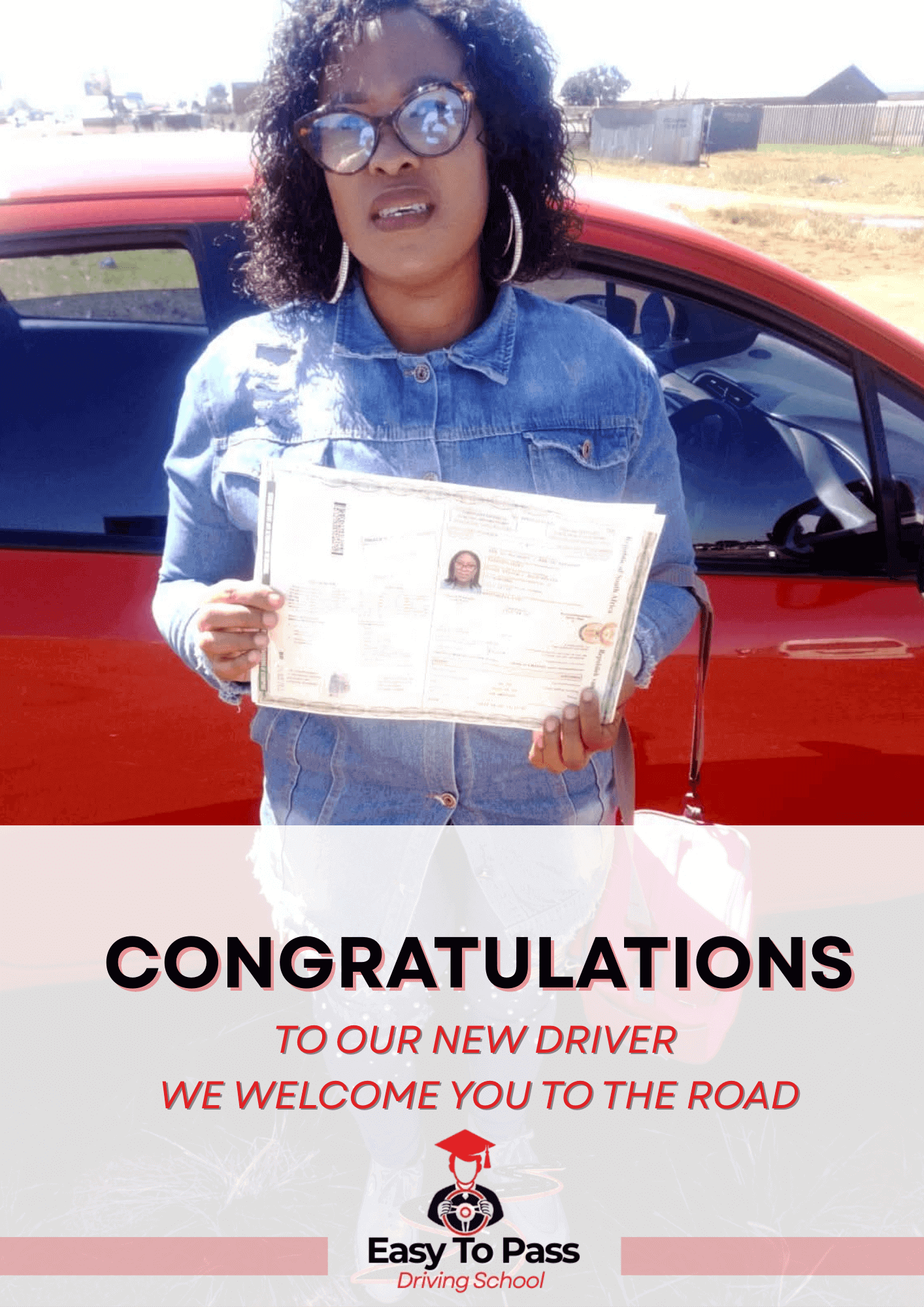 Happy student passing test